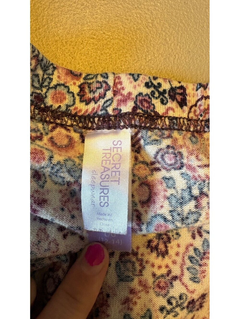Secret Treasures Women's Floral Print Pajama Set Large - Picture 10 of 15